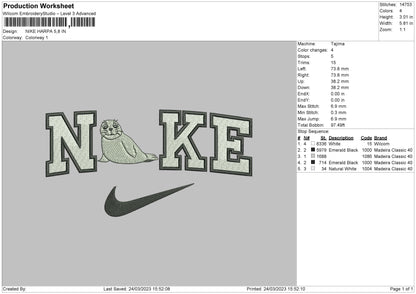 Nike Harpa Embroidery File 6 sizes
