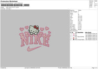 Nike Kitty 03 Embroidery File 5 sizes