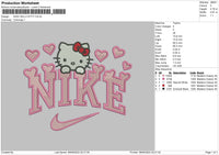 Nike Kitty 03 Embroidery File 5 sizes