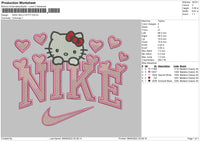 Nike Kitty 03 Embroidery File 5 sizes