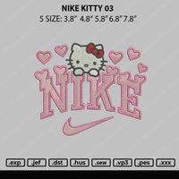 Nike Kitty 03 Embroidery File 5 sizes