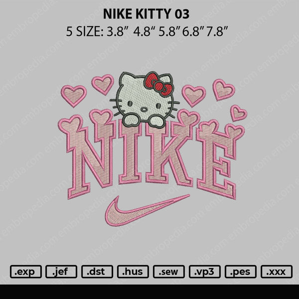 Nike Kitty 03 Embroidery File 5 sizes