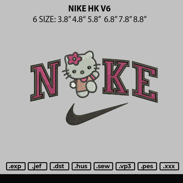 Nike Hk V6 Embroidery File 6 sizes