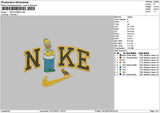 Nike Simpson 1612 Embroidery File 6 sizes
