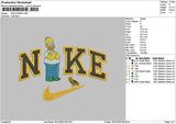 Nike Simpson 1612 Embroidery File 6 sizes