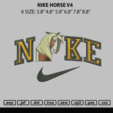 Nike Horse v4 Embroiery File 6 sizes