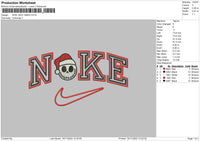 Nike Jack Xmas Embroidery File 6 sizes