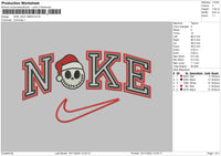 Nike Jack Xmas Embroidery File 6 sizes