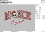 Nike Jack Xmas Embroidery File 6 sizes