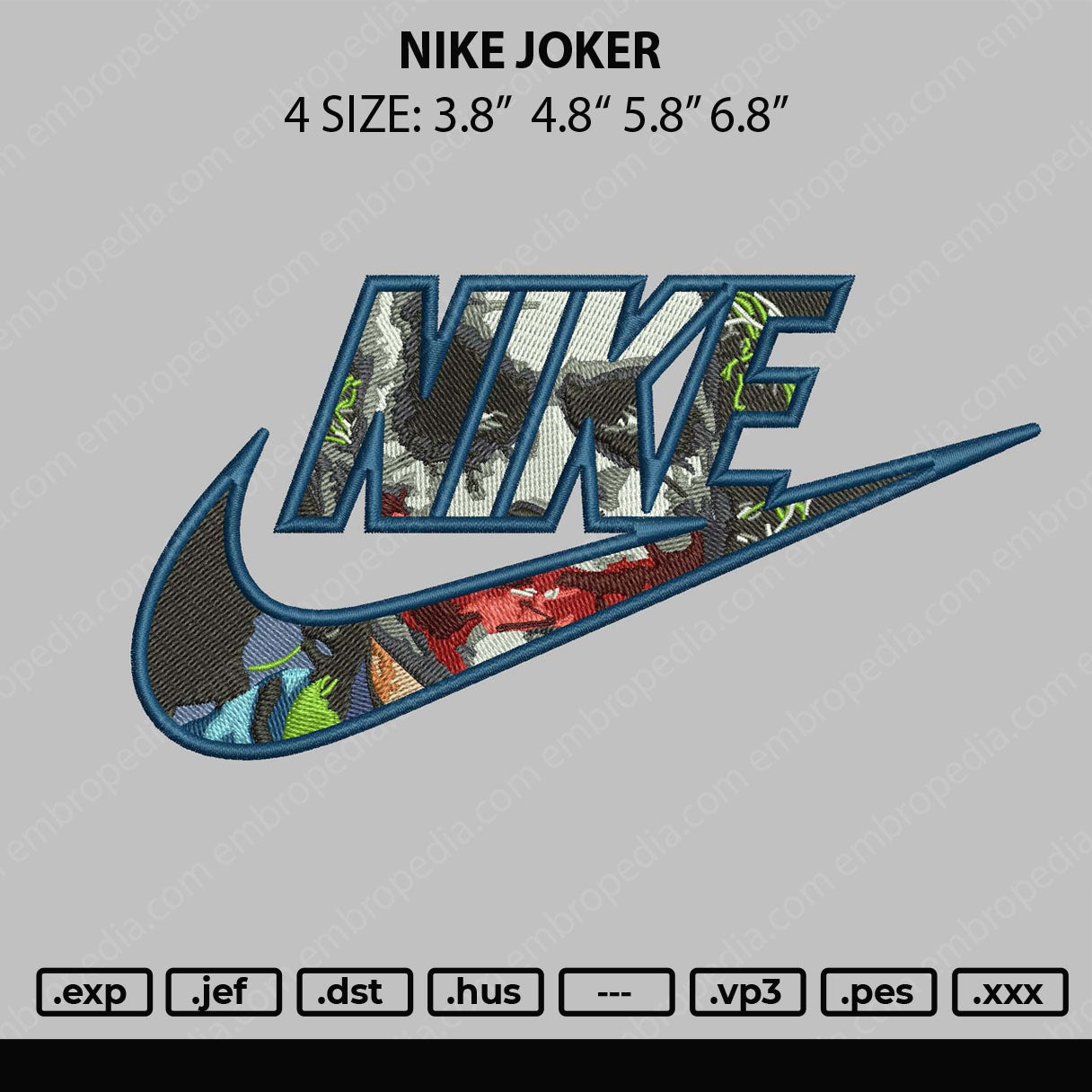 Nike Joker Embroidery File 4 size