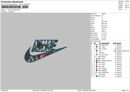 Nike Joker Embroidery File 4 size