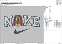 Nike Judge Dredd Embroidery File 6 sizes