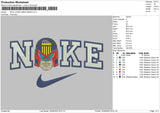 Nike Judge Dredd Embroidery File 6 sizes