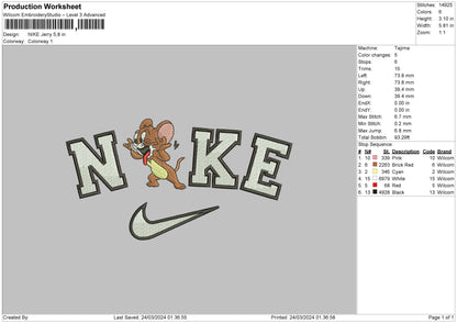 Nike Jerry 03 Embroidery File 6 sizes