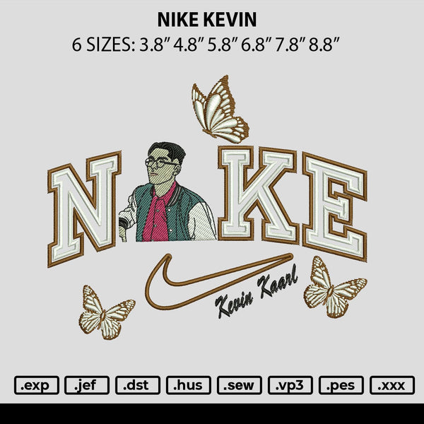 Nike Kevin Embroidery File 6 sizes