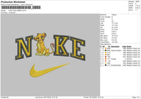 Nike K Simba Embroidery File 6 Sizes