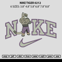 Nike Tiger 0212 Embroidery File 6 sizes