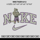 Nike Tiger 0212 Embroidery File 6 sizes