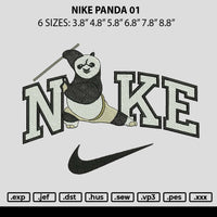 Nike Panda 01 Embroidery File 6 sizes