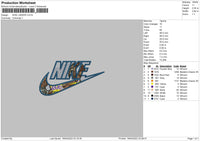Nike Lakers Embroidery File 4 size