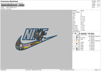 Nike Lakers Embroidery File 4 size