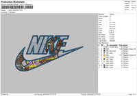 Nike Lakers Embroidery File 4 size