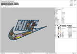 Nike Lakers Embroidery File 4 size