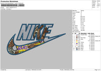 Nike Lakers Embroidery File 4 size