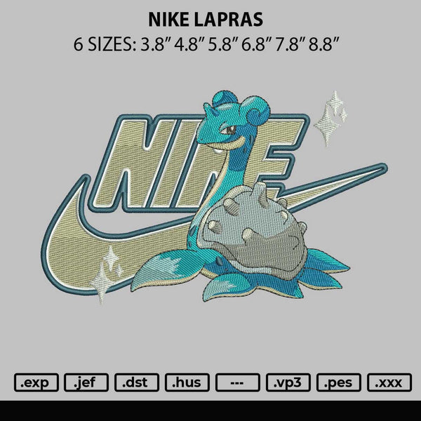 Nike Lapras Embroidery File 6 sizes