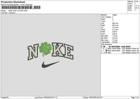 Nike Leaf 1402 Embroidery File 6 sizes