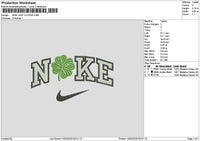 Nike Leaf 1402 Embroidery File 6 sizes