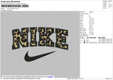 Nike Leopard Embroidery File 4 size