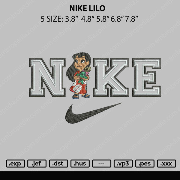 Nike Lilo Embroidery File 5 sizes
