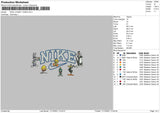 Nike Looney Tunes Embroidery File 4 size