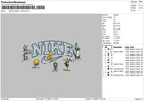 Nike Looney Tunes Embroidery File 4 size