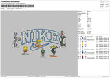 Nike Looney Tunes Embroidery File 4 size