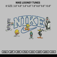 Nike Looney Tunes Embroidery File 4 size