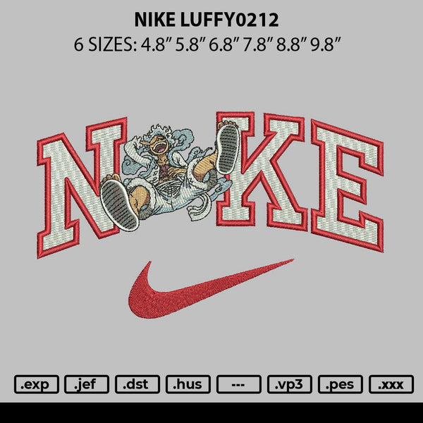 Nike Luffy0212 Embroidery File 6 sizes