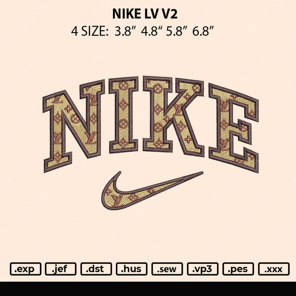 Nike Lv V2 Embroidery File 4 size