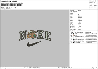 Nike Meter Embroidery File 6 sizes