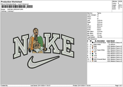 Nike Gregor Embroidery File 6 sizes