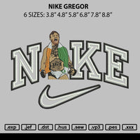 Nike Gregor Embroidery File 6 sizes