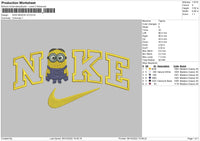 Nike Minion V002 Embroidery File 6 sizes