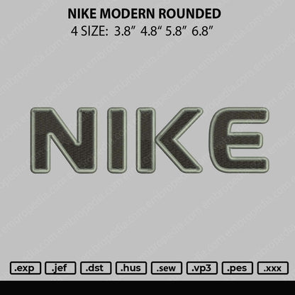 Nike Modern Rounded Embroidery File 4 size