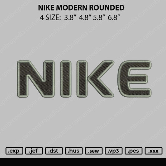 Nike Modern Rounded Embroidery File 4 size