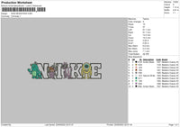 Nike Monsters Embroidery File 6 sizes