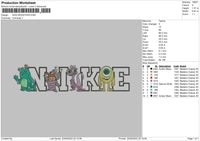 Nike Monsters Embroidery File 6 sizes