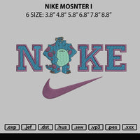 Nike Monster I Embroidery File 6 Sizes