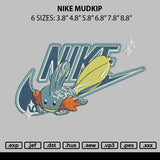 Nike Mudkip Embroidery File 6 sizes