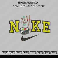 Nike Maki Miso Embroidery File 5 sizes